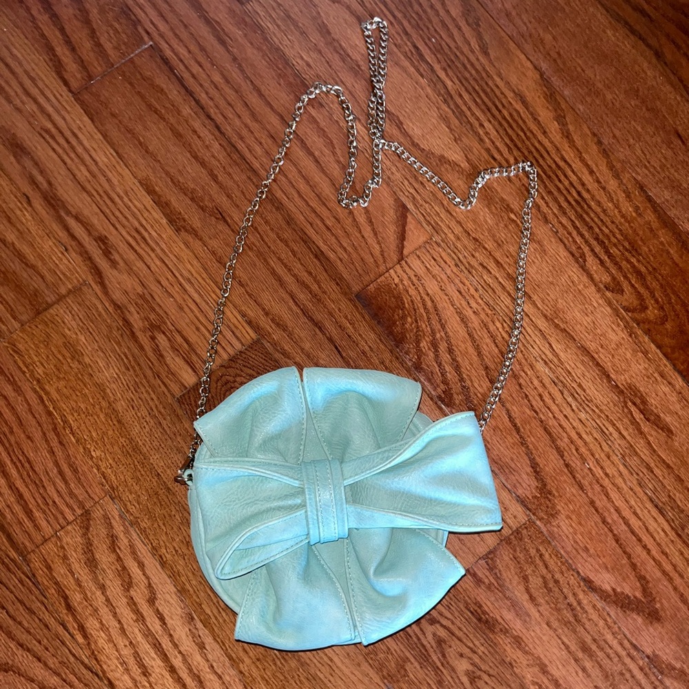 Bow ribbon crossbody purse